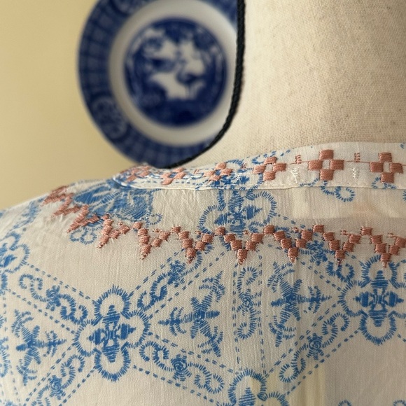 Sugarlips | “Rhythm of Love” Boho Embroidered Kimono with Fringe, NWT - Picture 7 of 9